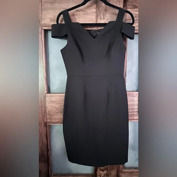 Dresses | Black Knee Length Strapoff The Shoulder Dress | Poshmark